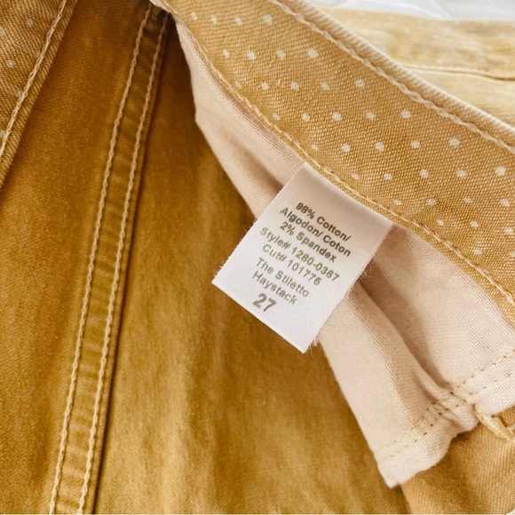 Current Elliott Jeans Stiletto Skinny Polka Dot tan Haystack Denim - Picture 10 of 10